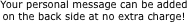 Your personal message can be